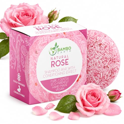 BAMBOEARTH Solid Shampoo Bar And Conditioner Effect Hair Soap –