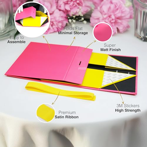 Image of RBS - Foldable Gift Box (23 X 16 X 10Cm) Decorative Gift Boxes For Packaging Empty Gift Packing Box Reusable Gift Boxes For Gifting Multipurpose Gift Box For Birthday Gifting (Honey Rose)