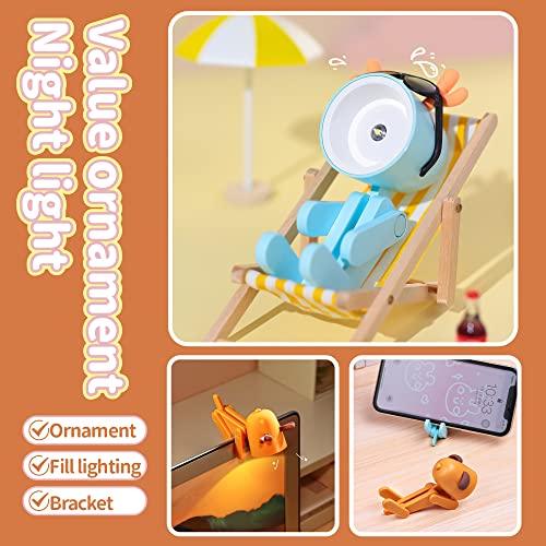 mewmewcat Candeeiro infantil de desenho animado com luz noturna mini cervo LED luminárias de mesa fo