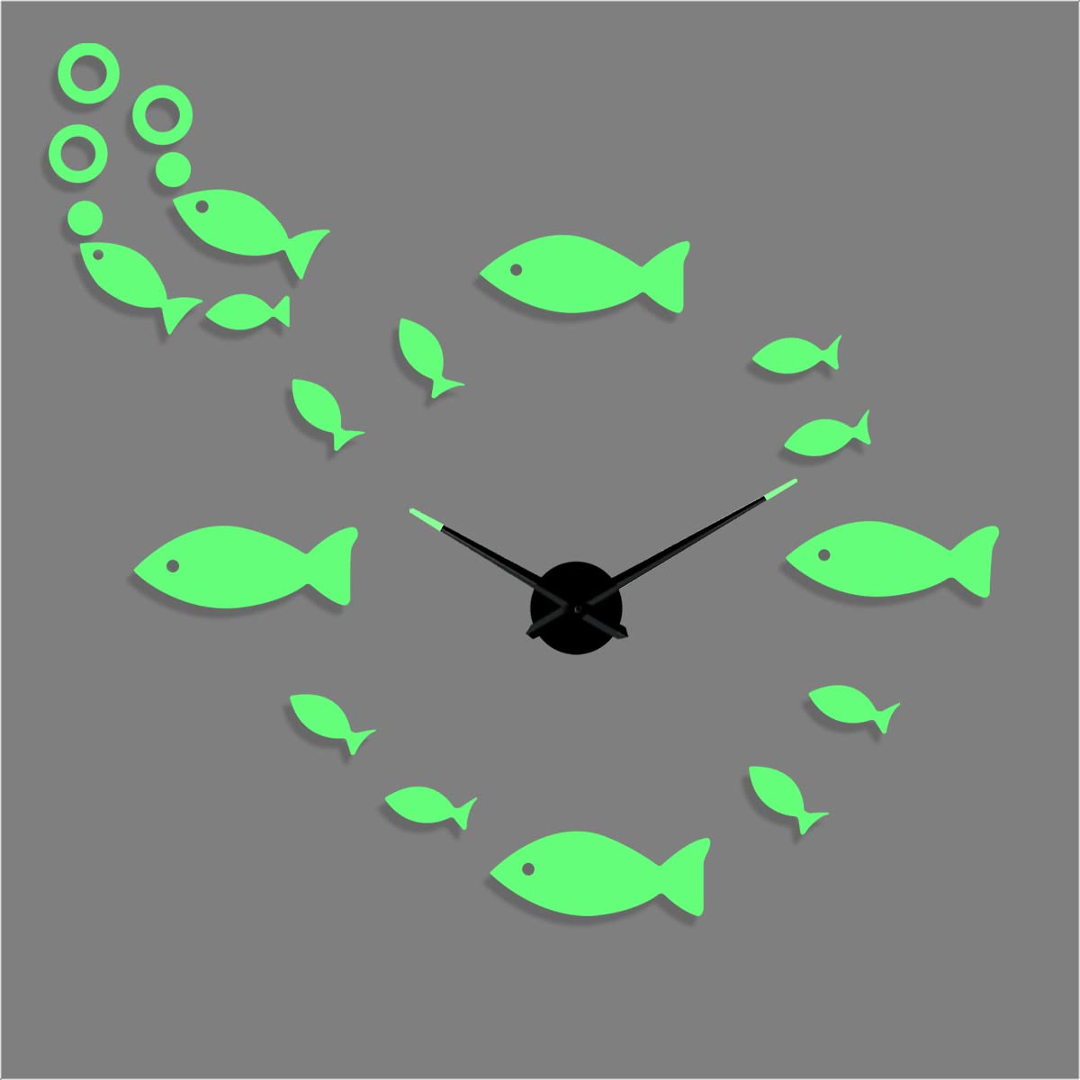 Sticker mural 3D géant poisson acrylique haut de gamme au design épuré