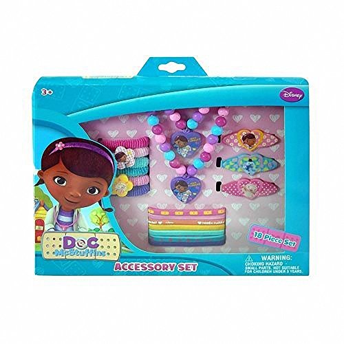 Disney Doc McStuffins Girls 15 Piece Jewelry and Hair Accessory Gift Box Set