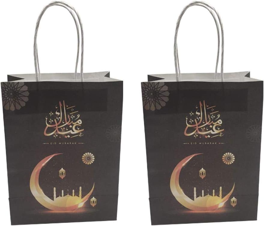 Piore Candy Bags Eid Mubarak Gift Box Ramadan Party Packs Party Paper Treat Bags Eid Party Supplies 12pcs