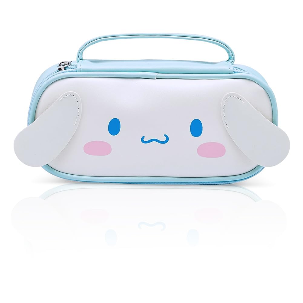 FYDZBSL Cinnamoroll Lápices Bolsa, Anime Lápices Estuche, Gran Capacidad Lápices Bolsa Anime Diseño Caja Case 3D Portalapices para Niños Niña Material Escolar Maquillaje, Blue