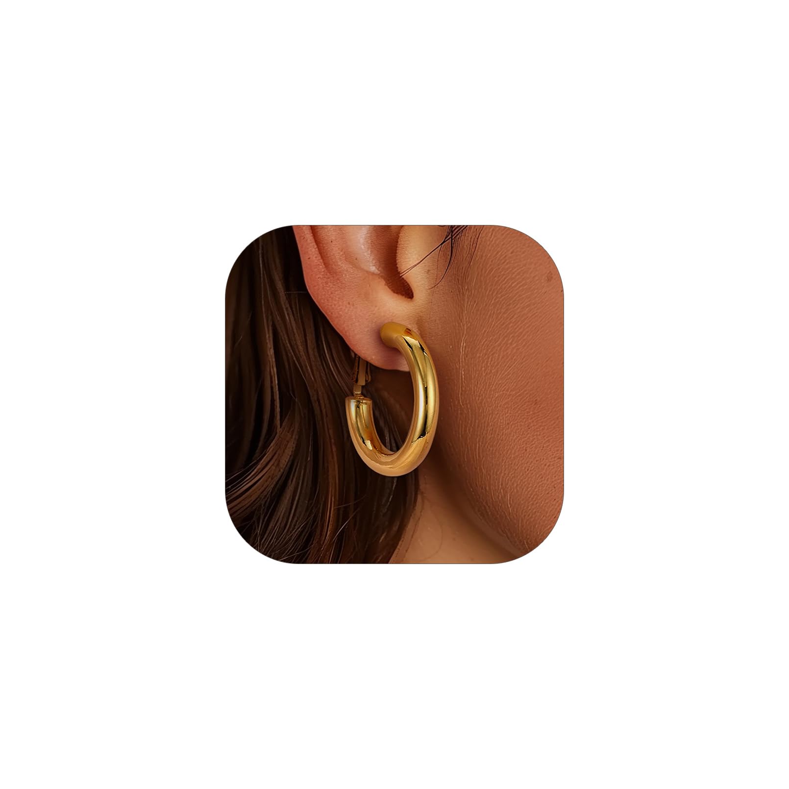 PROSTEEL Orecchini a Cerchio, 30/40/60/80MM, Orecchini Donna Argento Oro Nero, Combinazioni di Impilamento, Chiusura Minimalista Linee Morbide, con Confezione Regalo