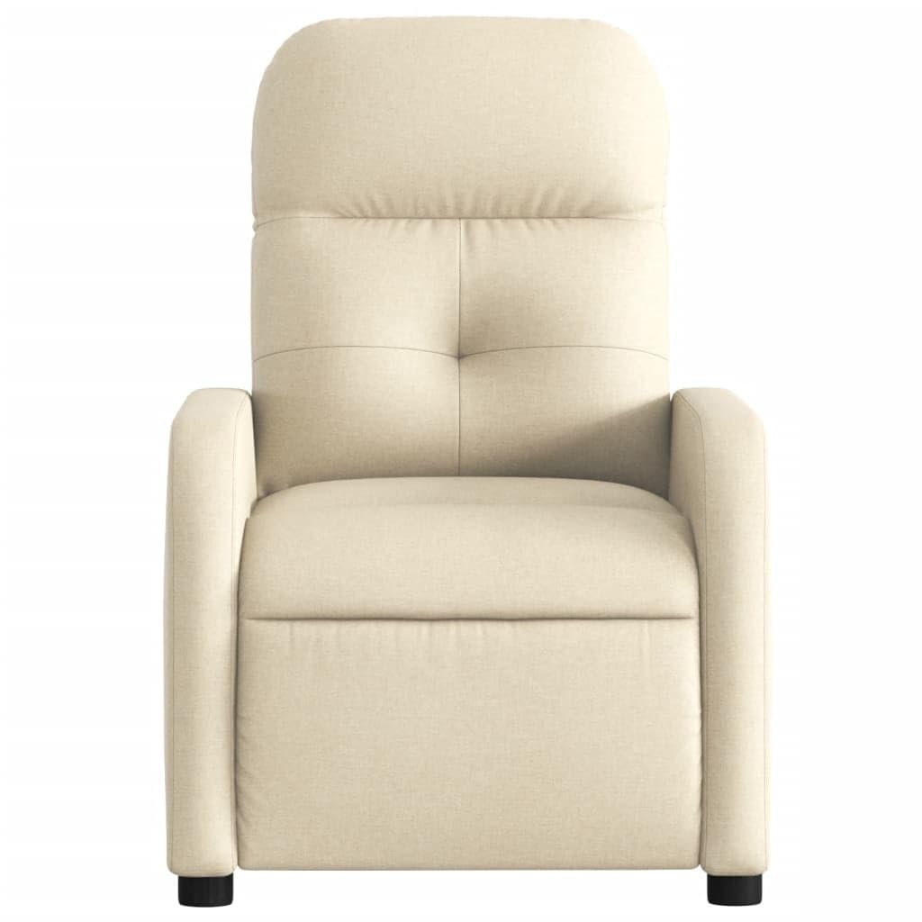 Genérico Sillón reclinable eléctrico de Tela Crema,Mobiliario,Sillas,Sillones,Crema,22.6 kg,3206785