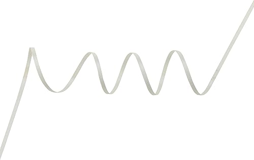 Miniatura 2 de DINDOSAL Cinta fina de marfil de 18 pulgadas, cinta estrecha color crema, cinta de satén delgada de doble cara para decoración de bodas, cinta fina