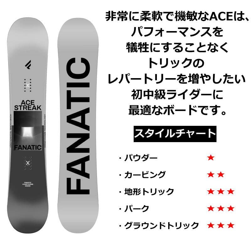 Fanatic スノーボード グレーカバー付き 24-25 2025 GRAY グレイ キッズ 板 CUB-X カブエックス