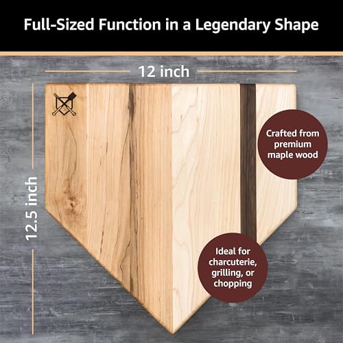 Baseball BBQ Tabla para Cortar en Forma de Home Plate 12" miniatura 2