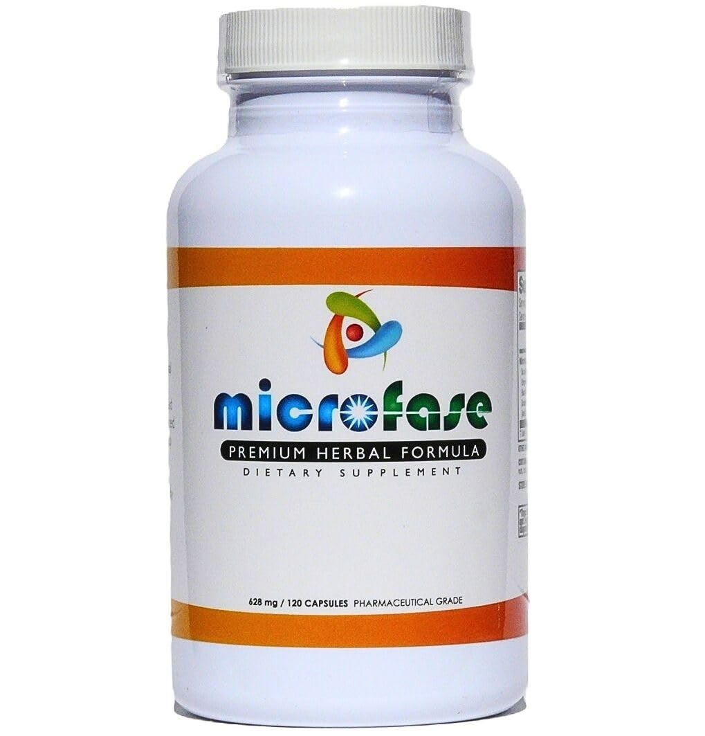 Microfase-Premium Herbal Formula - Intestinal Cleanse for Humans and Pets - 120 Capsules