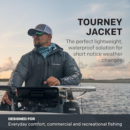 Grunden’s Men’s Tourney Jacket - Hooded Waterproof Fishing Jacket, Lightweight Athletic Fit, Packable Rain Coat2