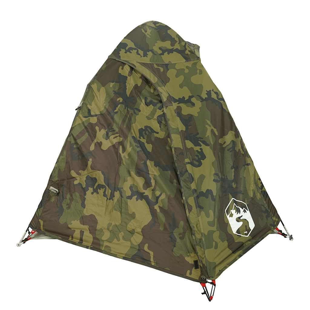 Tienda de campaña para personas con cúpula verde oliva impermeable con toldo extraíble, conexión E, ligera, xx cm, incluye bolsa de transporte, ideal para vivac y camping