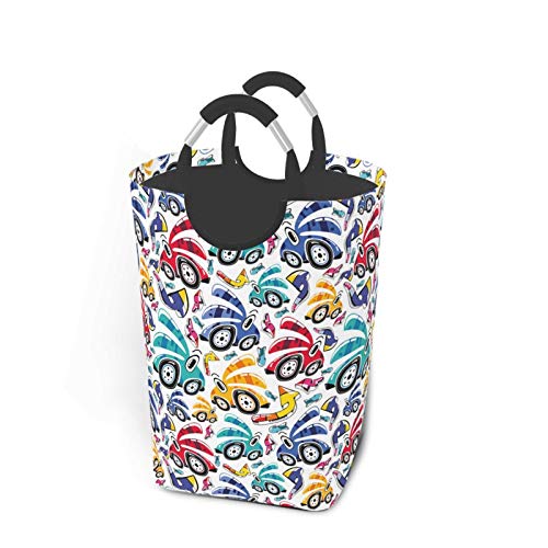 Wäschesack,Kinder Vintage Regenbogen Cartoon Druck,Großer faltbarer Wäschekorb,zusammenklappbarer Wäschekorb,zusammenklappbarer
