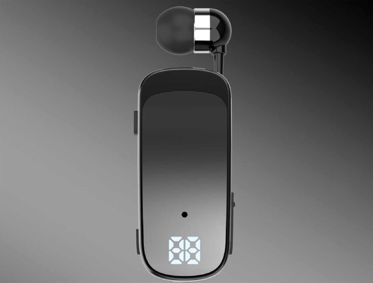 Auricolare Bluetooth Business con Filo Retrattile, Auricolar Senza Fili con Microfono, Bluetooth V5.2, Vivavoce, Compatibile per Universale Smartphone (Nero)