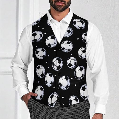Socceres Men's Suit Vests Business Formal Dress Vest V-Neck Waistcoat for Wedding Casual2