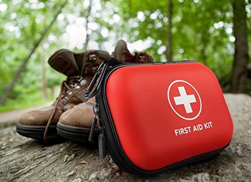 Mini First Aid Kit, 100 Pieces Water-Resistant Hard Shell Small Case - Perfect for Travel, Outdoor, Home, Office, Camping, Hiking, Car (Red) - Thumbnail 7