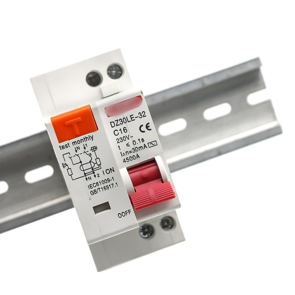 Interruttore automatico, Interruttore automatico differenziale 230 V 1P+N con protezione da(50A)
