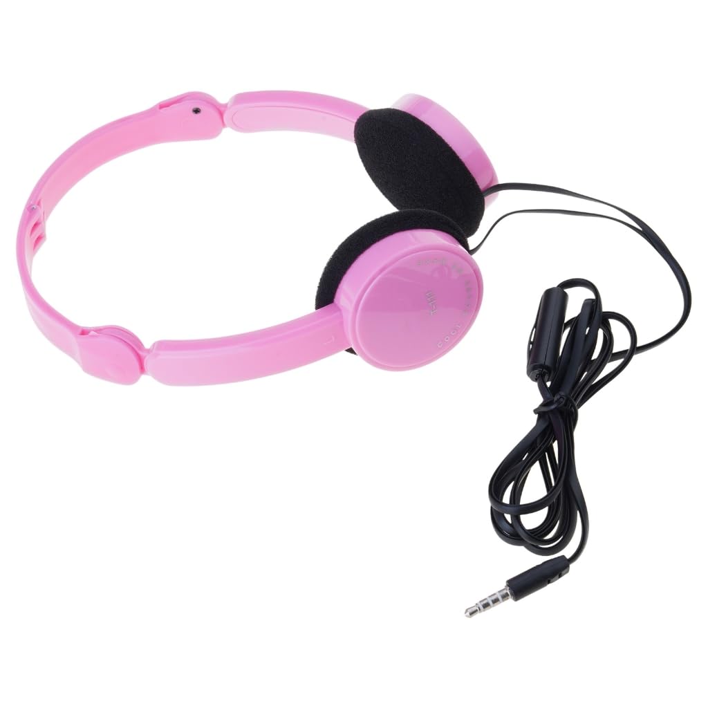 Elnwnnkc Foldable Over-Ear Headphone Corded Noise Isolating Corded Stereo Headsets with Microphone for Adults Teens