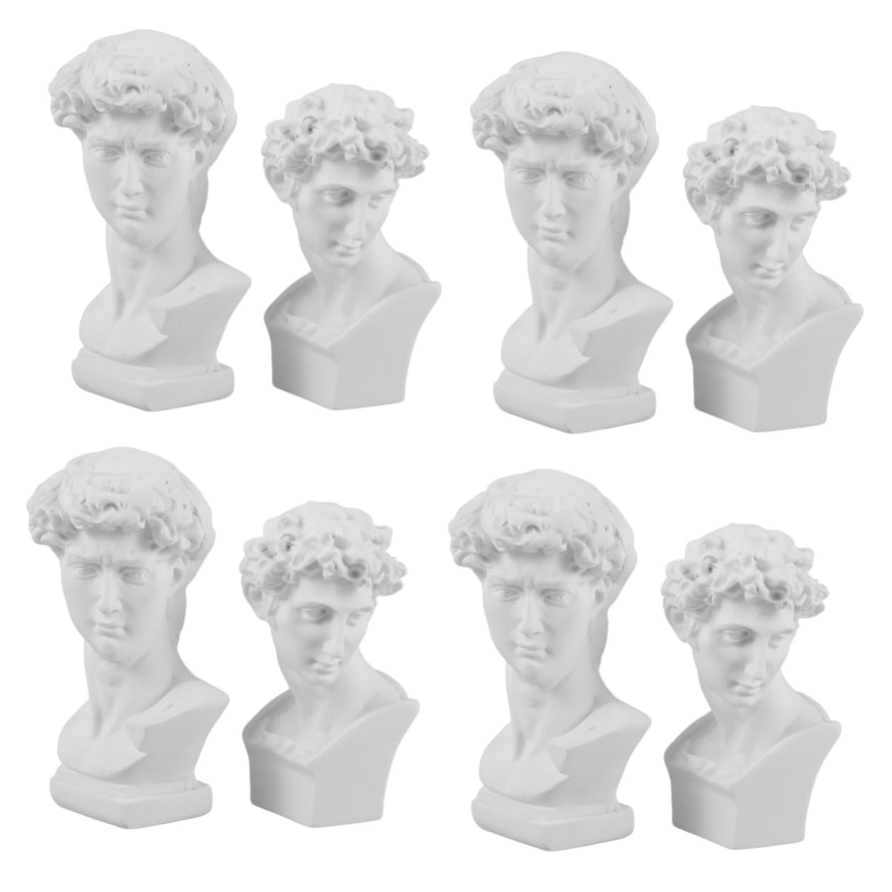 Cabilock 8 Piezas Estatua nórdica Escultura Griega estatuas griegas Decorativas Estatua en Miniatura de David Adorno de Escritorio David Escultura de David de Escritorio estatuilla de David