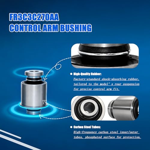Image of 4PCS Rear Axle Suspension Bushing Kit Compatible with Ford Fusion Taurus Mondeo MK5 Edge Mustang 2013-2020, Replaces# FR3C3C270AA F2GZ-5A638 F2GC5K653AXB