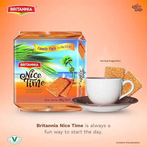 Image of Britannia Nice Time, 143g or 150g, Brown (Weight May Vary) (Pack of 2)