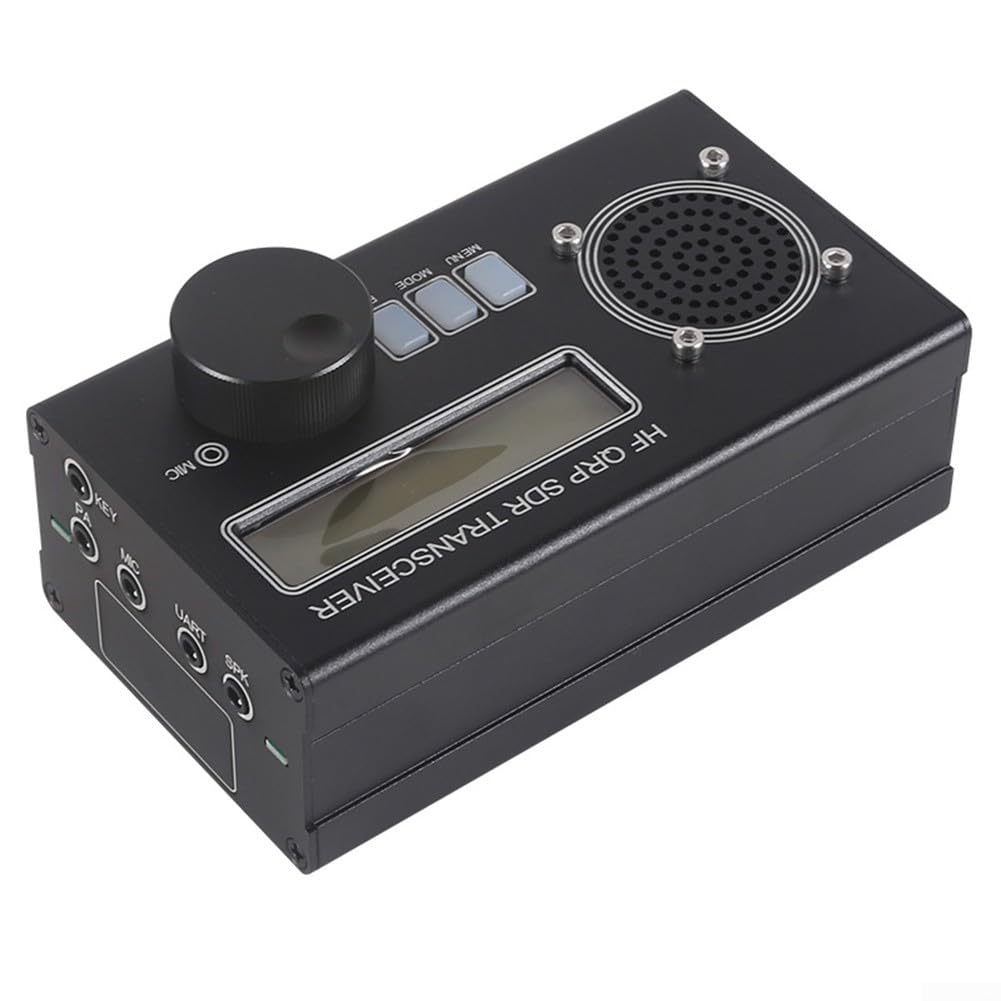 USDX - Transceptor de onda corta HF QRP SSB CW de 8 bandas con batería de 6000 mAh, micrófono integrado, carcasa de metal para radio aficionada