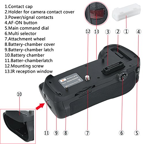DSTE ® MB-D12 Multi Power Battery Grip For Nikon D800E D800+ Wireless Remote Control