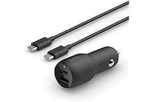 Belkin 15W USB Type-C Car Charger with USB-A Port