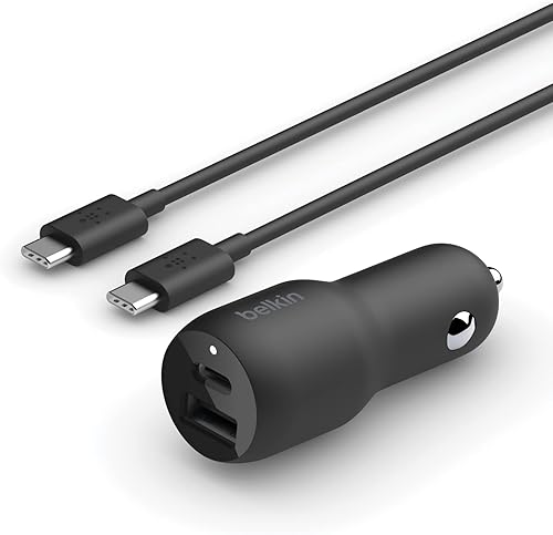 Miniatura 9 de Belkin Cargador de coche dual USB de 37 vatios - Puerto USB-C de entrega de energía de 25 W y puerto USB-A de 12 W para carga PPS de Apple iPhone