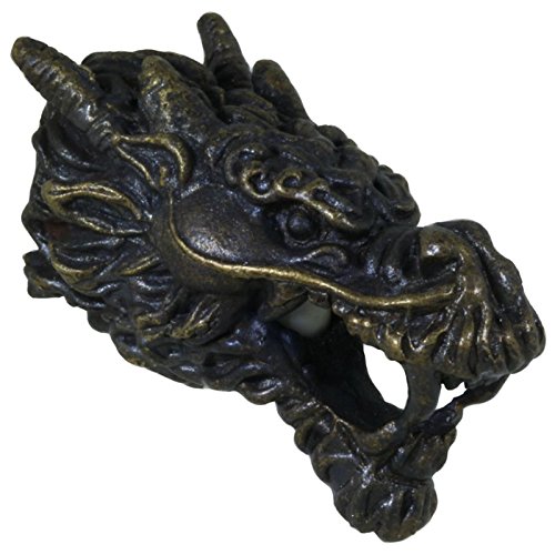 Jig Pro Shop Mandarin Dragon Paracord/Lanyard Bead in Brass w/Black Patina by Covenant Everyday Gear