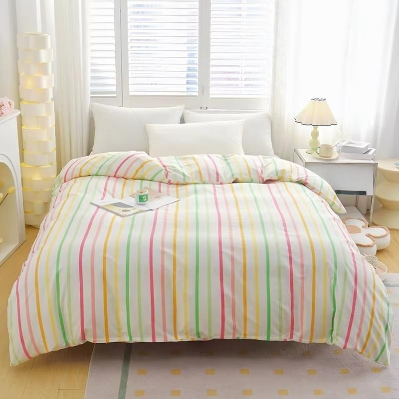 Parure de lit à rayures pour réveiller la décoration de la chambre des garçons et des filles