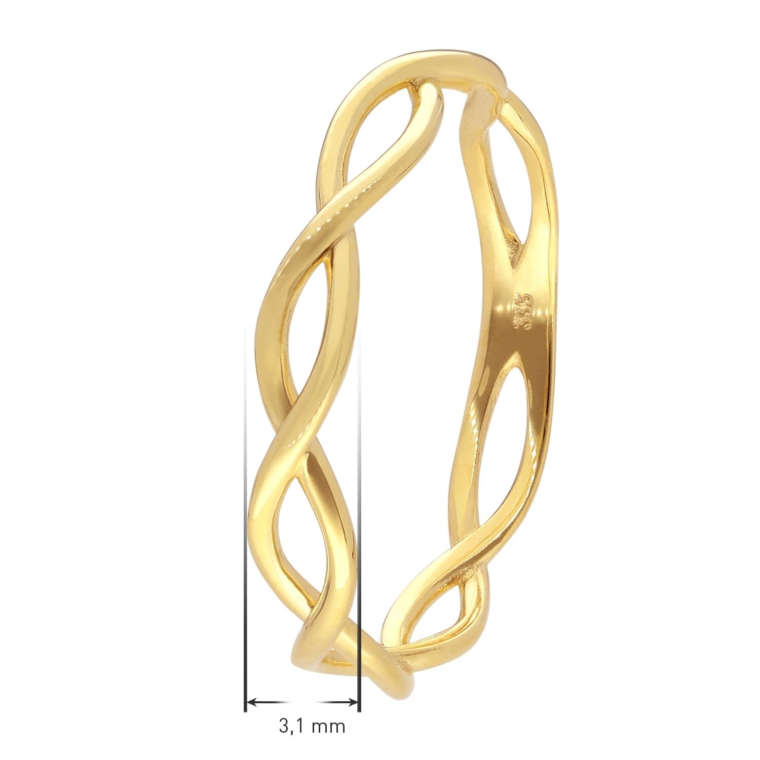 trendor Damenring Gold 333/8K 68410 | modischer Ring für Frauen, edle Geschenkidee und elegantes Accessoire,