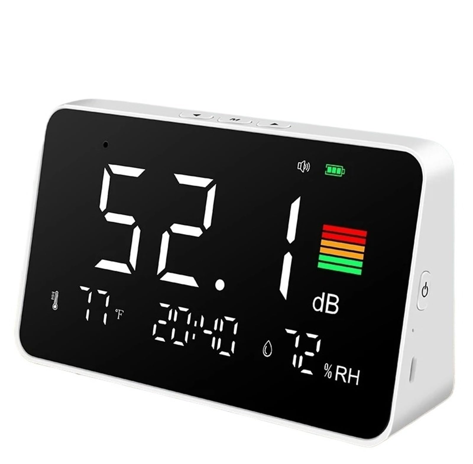 Edede One Color Decibel Meter, Digital Sound Level Meter With Large Lcd Screen Desktop Decibel 30-130Dba Digital Noise Meter Decibel Monitoring Tester