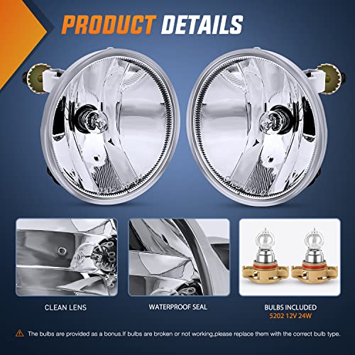 Image of Nilight Fog Light Assembly Compatible with 2015-2017 Silverado Colorado