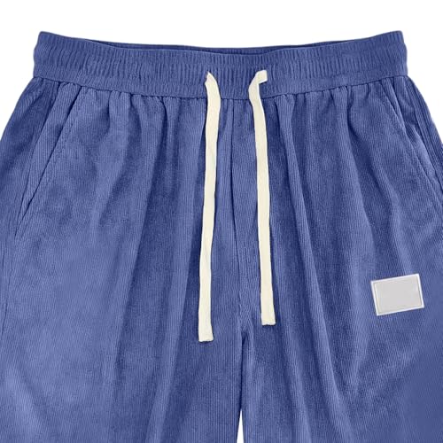 Corduroy Pants Men Loose Fit Open Bottom Wide Leg Sweatpants Big and Tall Comfy Drawstring Palazzo Pants with Pockets4