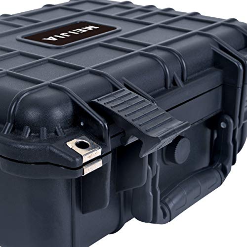 Meijia Portable All Weather Waterproof Protective Case,Hard Case,Camera Case With Customized Fit Foam,Fit Use Of Drones,Camera,Equipments,Pistols,Elegant Black,13.35 X11.63X5.98Inches #TOP7