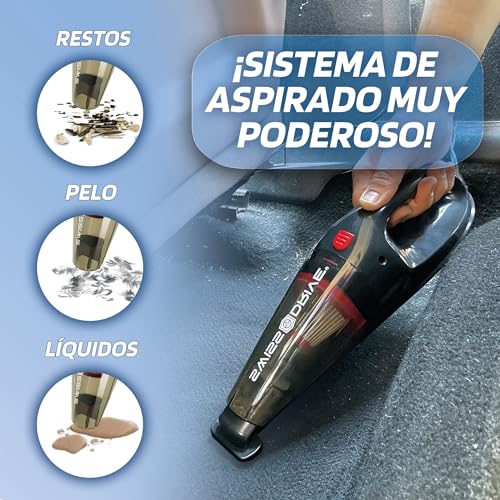 Aspiradora coche con cable de 4.5M para limpiar a fondo tapicerías y rincones estrechos 4