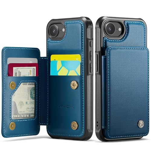Vinich for iPhone 17e / 16e Wallet Case with Card Holder, RFID Blocking Credit Slots Kickstand Shockproof Phone Cover Fit for iPhone 16e & 17e 6.1