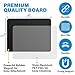 Magnetic Black Dry Erase Board for Fridge (12 x 8 inch), Stain-Resistant w/ 3 Magnetic, Fine-Tip Neon Chalk Markers & Eraser by Yes4Quality