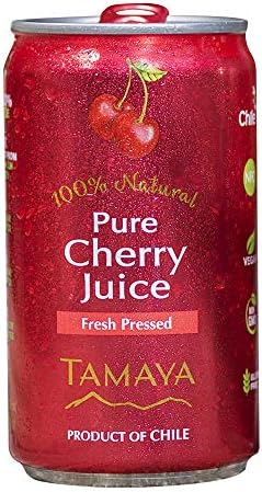 Tamaya 100% Pure Black Cherry Juice, NFC, Not From Concentrate, 35 Fresh Pressed Black Cherries, 100% Natural, No Sugar Added, No Preservatives, 6.75 Fl Oz Mini Cans, Pack of 12, Chile