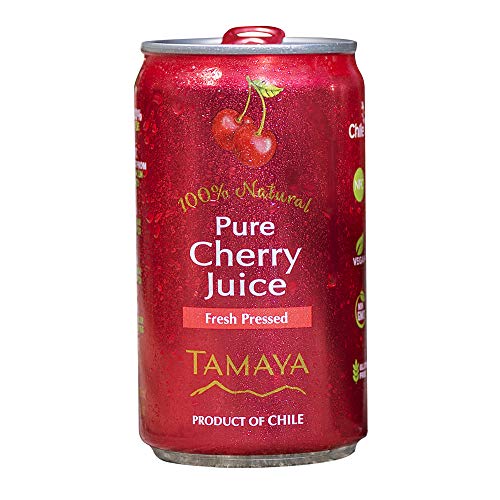 Tamaya 100% Pure Black Cherry Juice, Nfc, Not From Concentrate, 35 Fresh Pressed Black Cherries, 100% Natural, No Sugar Added, No Preservatives, 6.75 Fl Oz Mini Cans, Pack Of 12, Chile #TOP28
