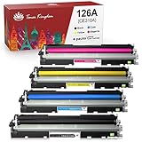 Toner Kingdom Cartuchos de Tóner Remanufacturados para HP 126A (CE310A) 130A (CF350A) for HP Laserjet Pro CP1025nw CP1025 MFP M175a 175nw M176n M177fw HP TopShot Laserjet Pro M275 (4 Paquete)