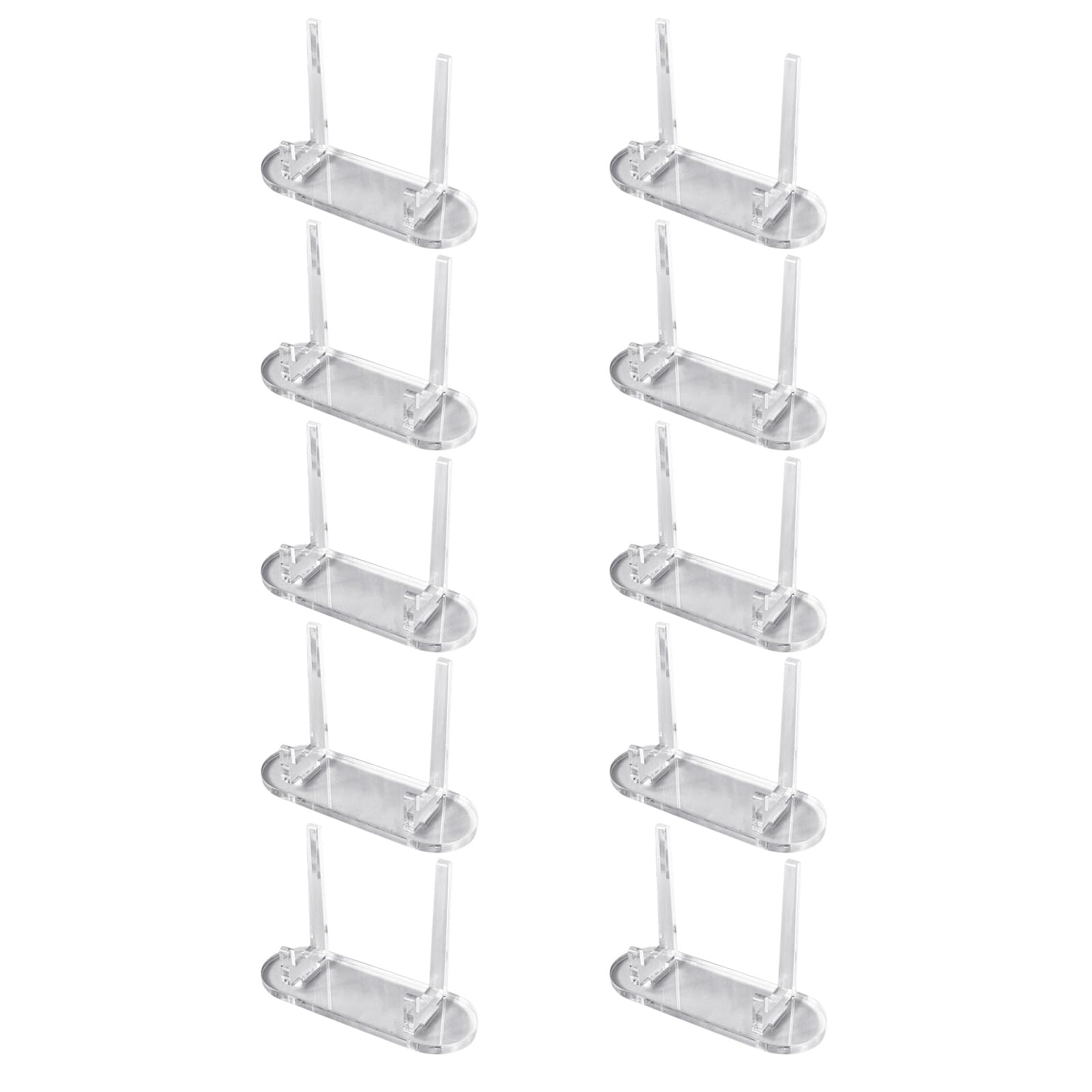 Kalttoy Multicolor Clear Picture Holders Stands Acrylic Card Display Stand Set Of 10 For Sports And Trading Card Challenge Coin Medals Graded Display Stand
