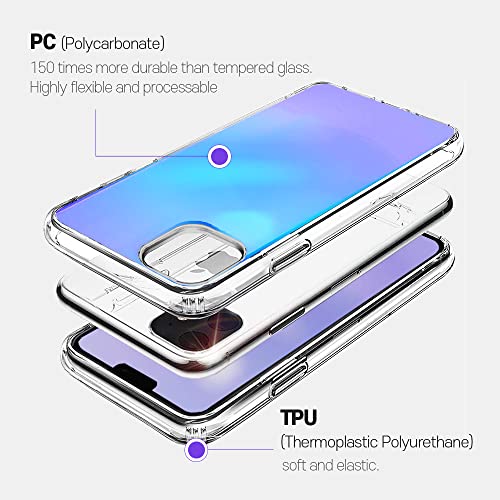 Roton For Iphone 11 Aurora Case, Shockproof Screen & Camera Protection Bumper Case, Aura Holographic Aesthetic Iridescent Cover, 6.1 Inch, Aurora Clear #TOP1