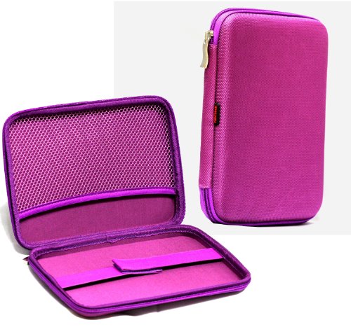 Navitech étui écrin, Protection Rigide avec Fermeture éclair pour Leapfrog LeapPad (Violet)