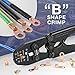 iCrimp Battery Cable Lug Crimping Tool for Open Barrel Lug,Lead-Free OEM Battery Terminals,B Type Crimper for AWG 13-3