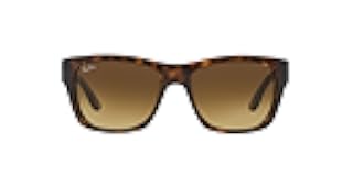 Unisex Sunglasses Light Havana Frame, Brown Gradient Lenses, 53MM