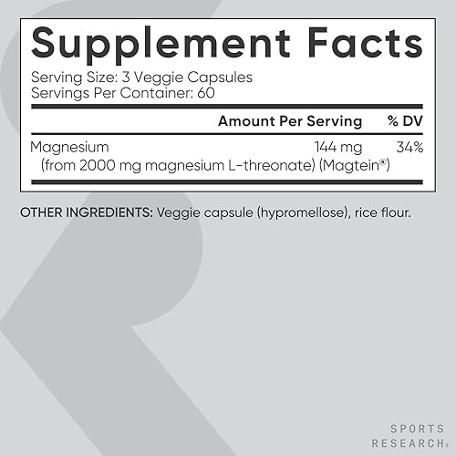 Miniatura 4 de Sports Research Aceite de pescado Omega 3 de triple fuerza, ácidos grasos EPA y DHA de abadejo salvaje de Alaska y Magteína L-treonato de magnesio