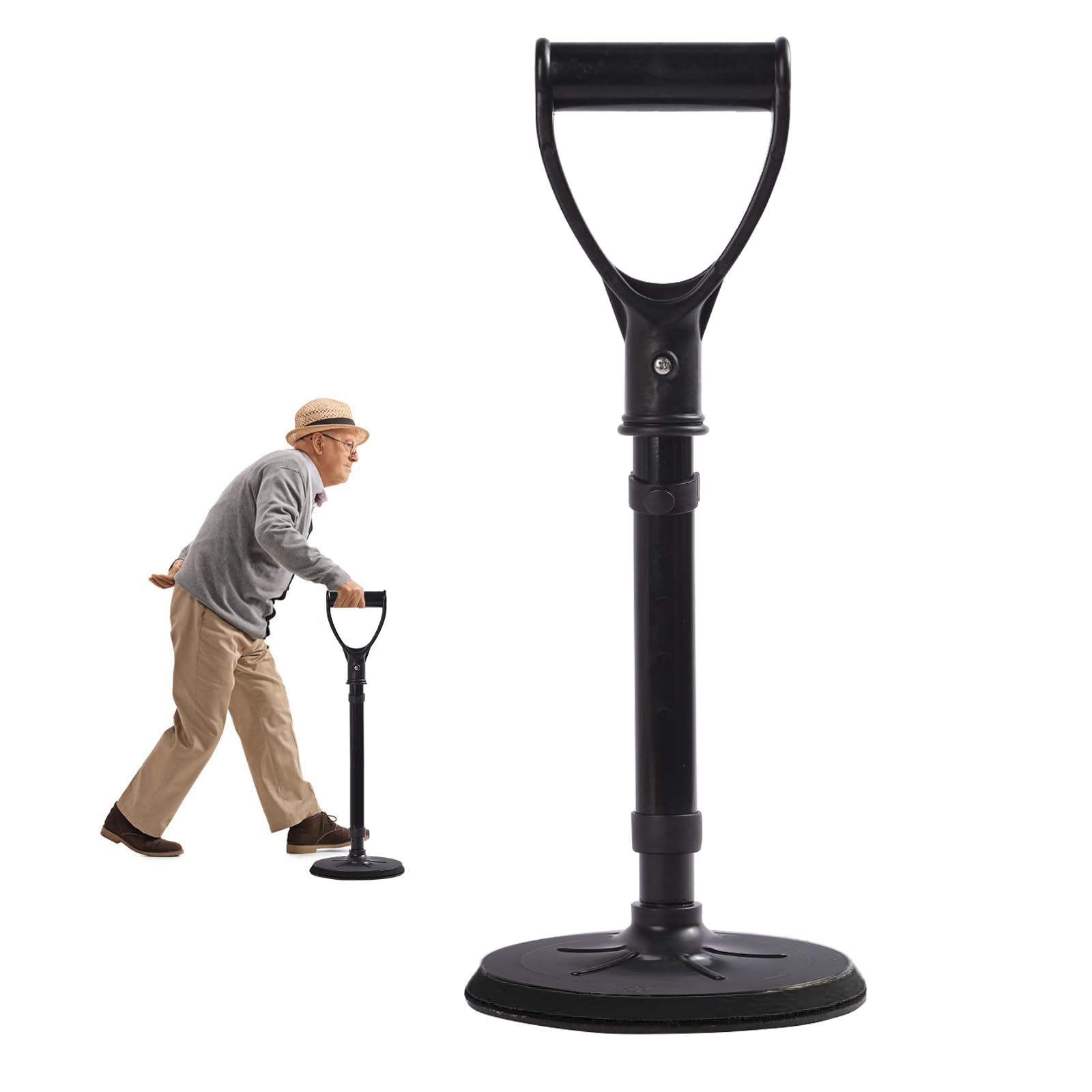Ayuda para La Movilidad, Ajustable Ayuda para Levantarse, Asistencia para Personas Mayores, Para Pacientes, Ancianos, Sofá, Hogar, Ayuda de Pie y Apoyos, Al menos Capacidad de Carga 90 KG (Negro)