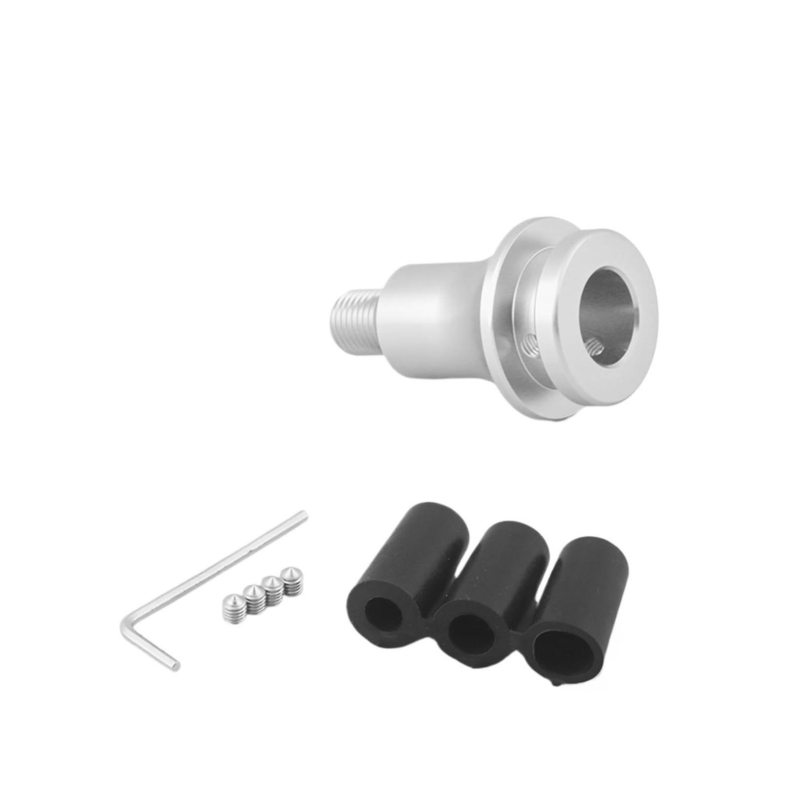 KAIAYGEE Gear Shift Knob Manual Adapter M12x1.25 Thread Alloy(Silver)