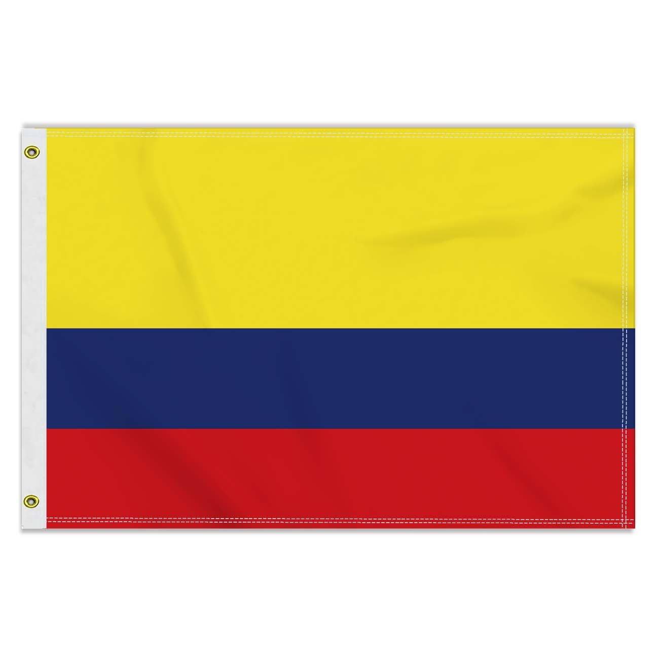2×3 FT Colombia Flag, Medium 60×90 CM 150D Colombian Outdoor Banner,Decor Garden With Brass Gromment